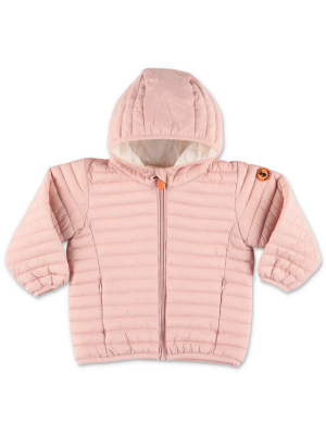 Save The Duck Kids Logo Patch Hooded Jacket