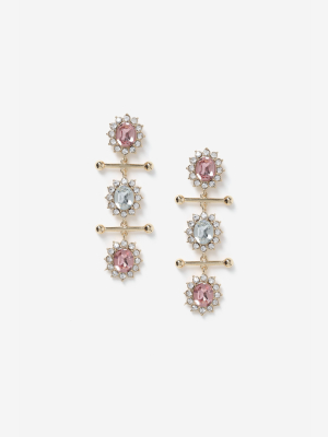 **gem Bar Drop Earrings