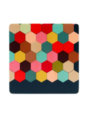 Honeycomb Coasters, Set Of Four