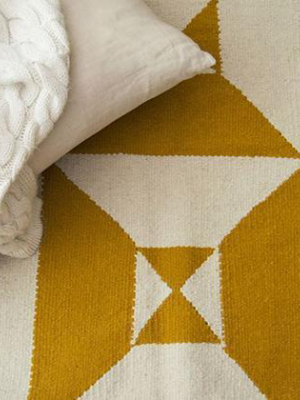 Kiliim Cream Yellow Arrows Rug