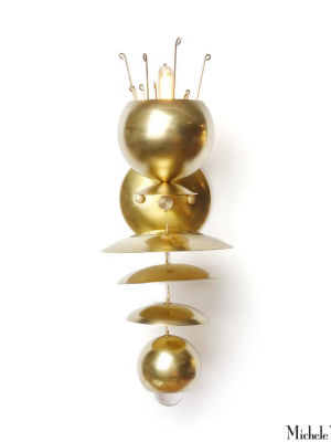 Brass Fleurish Sconce Light