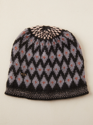 Alpaca Wool Geo Print Hat