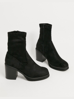 Asos Design Raya Sock Boots In Black