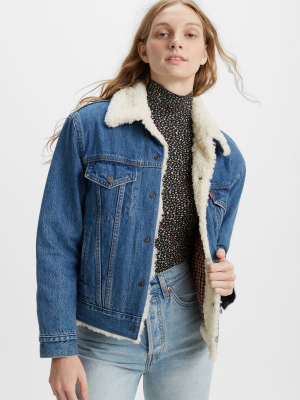 Ex-boyfriend Wool Lined Trucker Jacket