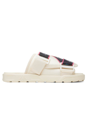 Kappa Logo Tape Kalpi Sandals - Cream/blue Turkis