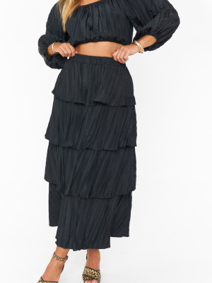 Full Swing Skirt - Black Crinkle