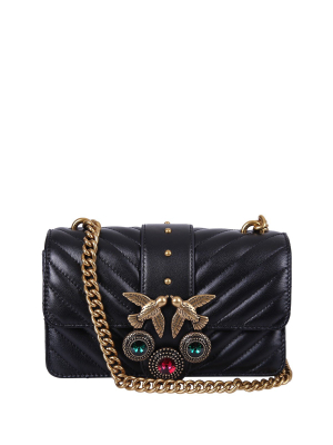 Pinko Love Icon V Quilt Mini Crossbody Bag