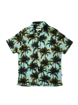 Amboy Shirt - Blue Palm