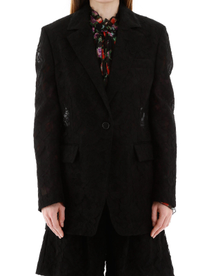 Msgm Single-breasted Lace Blazer