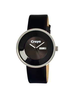 Women's Crayo Button Watch With Day And Date Display