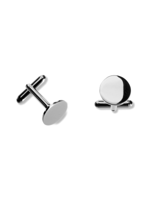 Stainless Steel Round Cufflinks (bright)