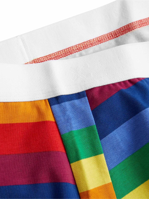 9" Boxer Briefs - Rainbow Pride Stripes