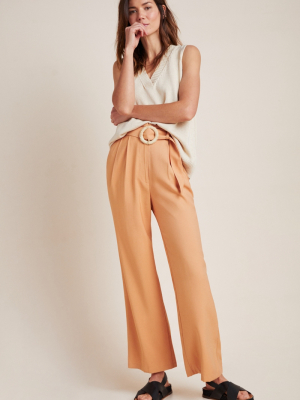 Ellen Belted Wide-leg Trousers