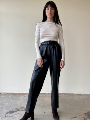 Leather Easy Pants