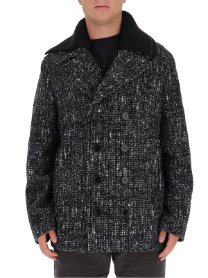 Dolce & Gabbana Double Breasted Tweed Coat