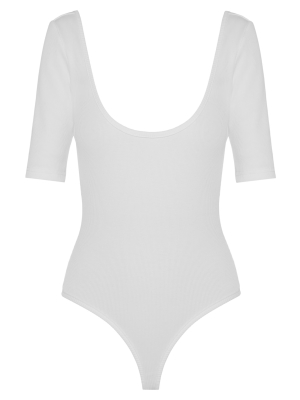 Scoop Neck Rib Bodysuit