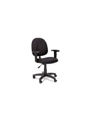 Alera Essentia Series Swivel Task Chair With Adjustable Arms, Black Vta4810