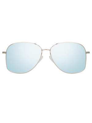 Dries Van Noten 199 Aviator Sunglasses In Silver