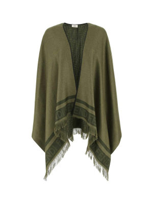 Fendi Fringed Hem Poncho