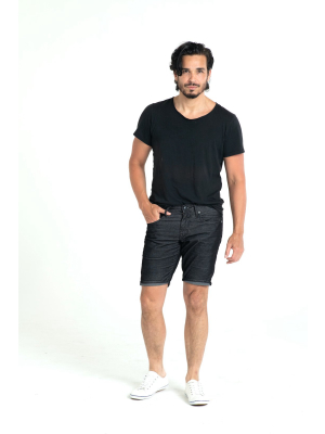 Roll Up Cord Shorts In Onyx