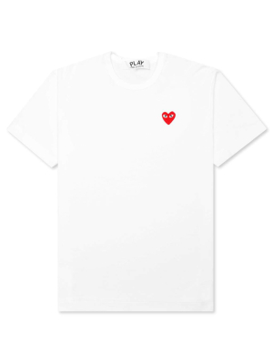 Comme Des Garcons Play Emblem T-shirt - White