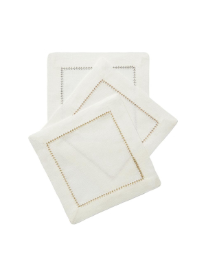 Dolce Metallic Cocktail Napkins, S/4