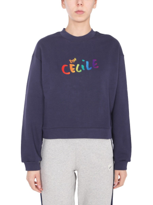 Être Cécile Logo Print Crewneck Sweatshirt