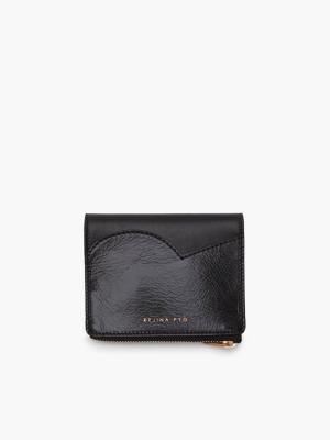 Rp Zip Wallet Leather Liquid Black