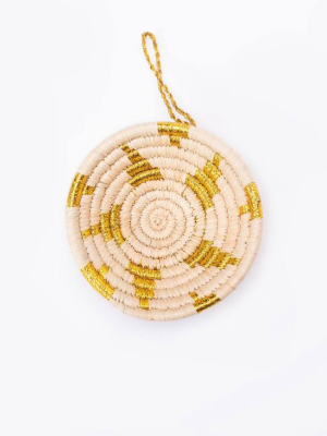 Gold Metallic Basket Ornament