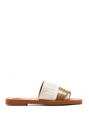 Chloé Woody Logo Embossed Sandals