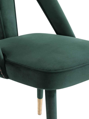 Petra Side Chair, Forest Green