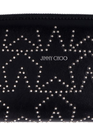 Jimmy Choo Studded Logo Stamp Filipa Wallet