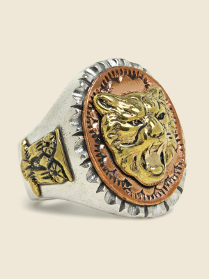 Strength & Wisdom Souvenir Ring - Silver/brass