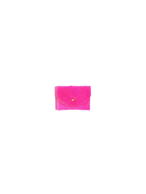 Pink Cowhide Cardholder