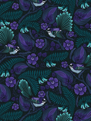 Fantails Wallpaper In Midnight From The Wallpaper Republic Collection By Milton & King