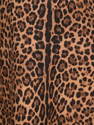 Valentino	leopard Printed Midi Skirt