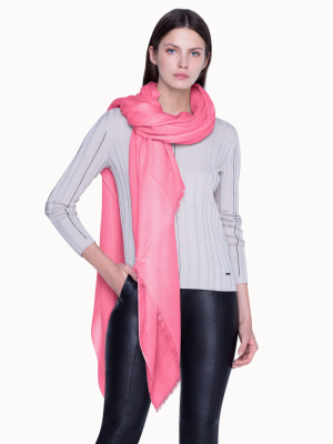 Scarf In Cashmere Silk With Fringes
