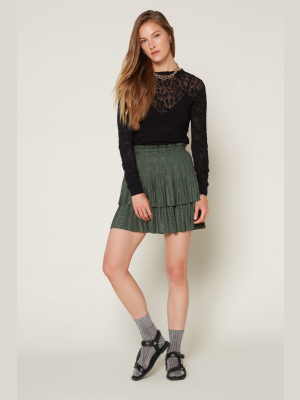 Abstract Jacquard Mini Skirt