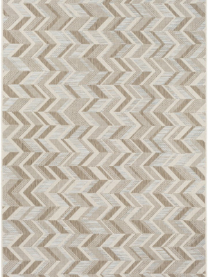 Santa Cruz Outdoor Rug In Tan & Ivory