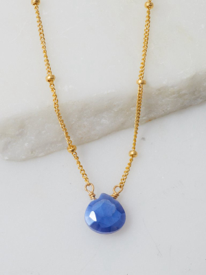 Stone Drop Choker, Mystic Periwinkle Moonstone