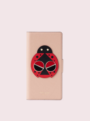 Spademals Lucky Ladybug Iphone Xs Max Folio Case