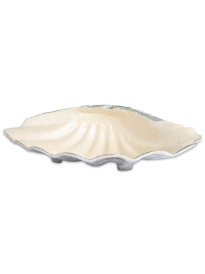 Julia Knight Tahitian Clam Shell 17.5" Bowl In Snow