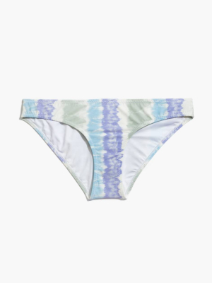 Madewell Second Wave Classic Bikini Bottom In Tie-dye Print