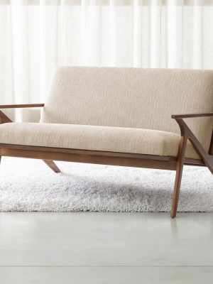 Cavett Wood Frame Loveseat