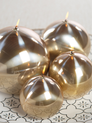 Titanium Ball Candle - Gold