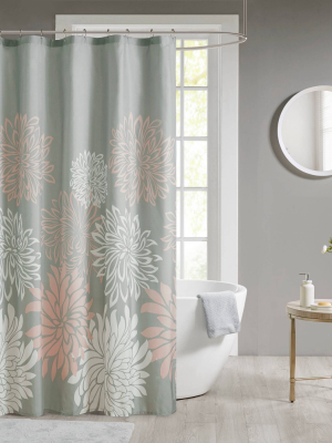 Calla Printed Shower Curtain Blush