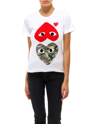 Comme Des Garçons Play Logo Print T-shirt