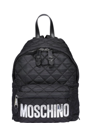 Moschino Logo Quilted Backpack