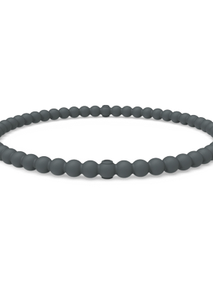 Beaded Stackable Silicone Bracelet - Slate
