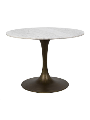 Noir Laredo 40" Aged Brass Table - Aged Brass